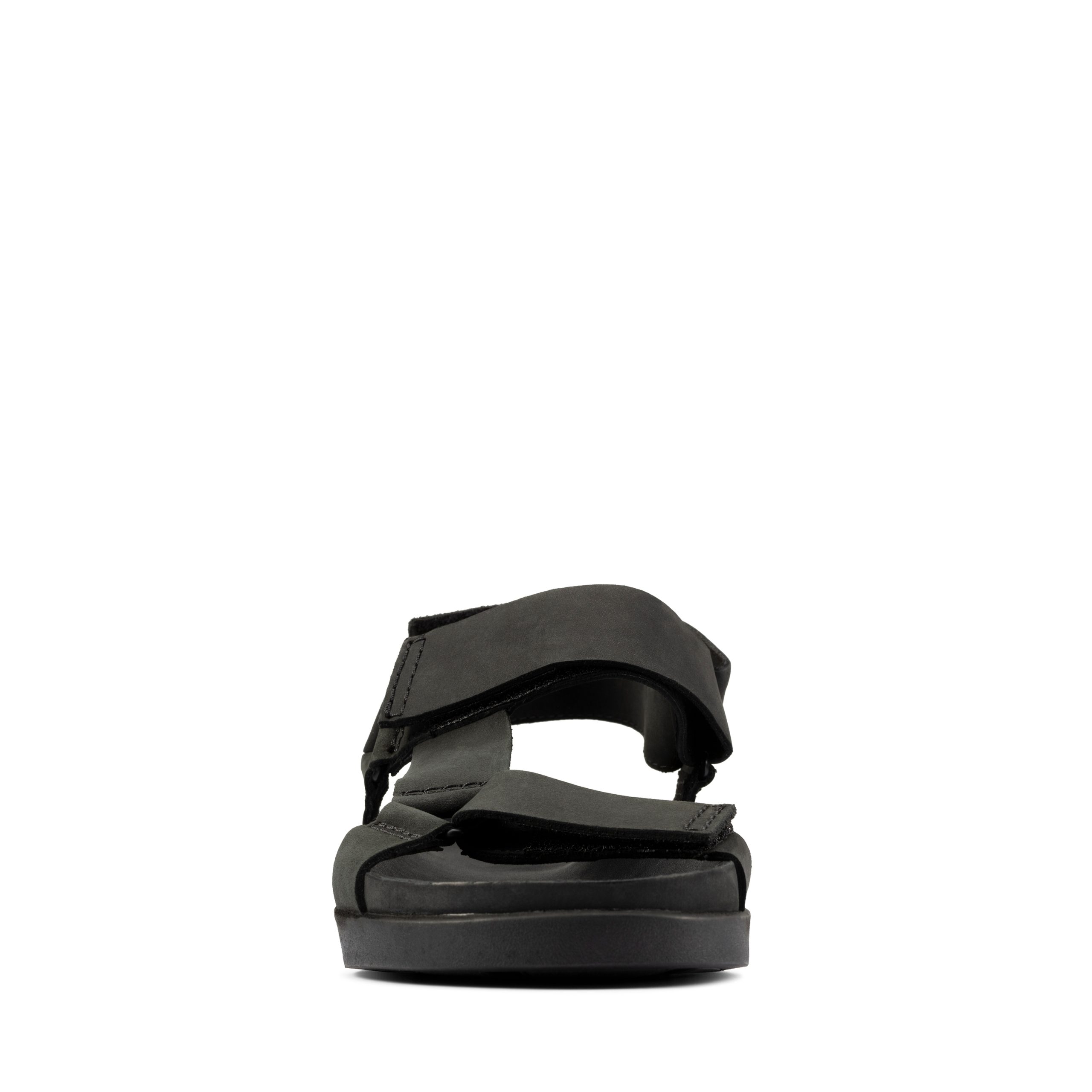 Clarks ανδρικό δερμάτινο ανατομικό πέδιλο σε μαύρο δέρμα Sunder Range Black Nubuck 26158319 - Image 2