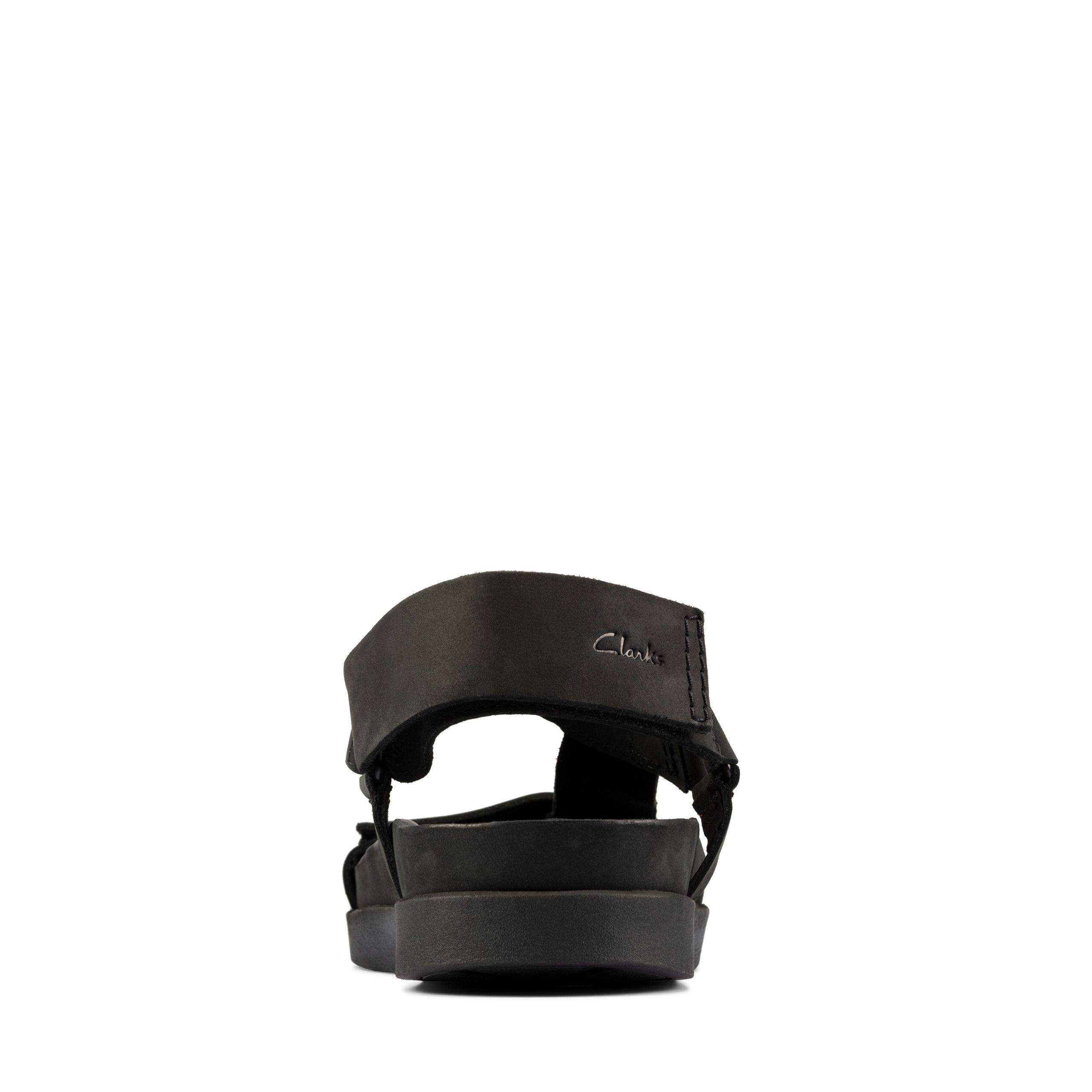 Clarks ανδρικό δερμάτινο ανατομικό πέδιλο σε μαύρο δέρμα Sunder Range Black Nubuck 26158319 - Image 6