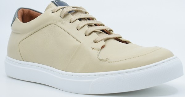 il-mio ανδρικό sneaker με κορδόνι δέρμα μπεζ 2045 Beige