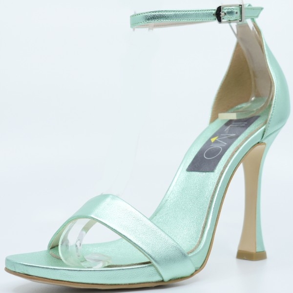 Il Mio γυναικείο πέδιλο με ψηλό τακούνι πράσινο 928-01K Green