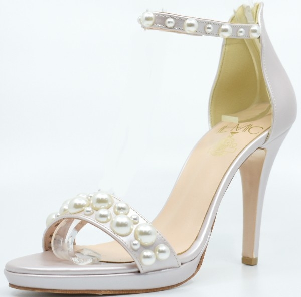 Il Mio γυναικείο πέδιλο με τακούνι λευκό 142768 Perla