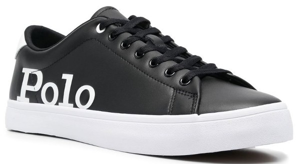 Polo Ralph Lauren ανδρικό sneaker μαύρο Longwood SK-VLC BLCK/PP 816862547002