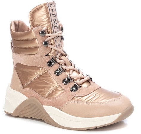 Carmela γυναικείο μποτάκι sneaker ροζ 160293 Nude