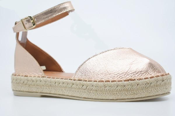 Commanchero γυναικεία δερμάτινη εσπαντρίγια χρυσό 5966-0227 Gold