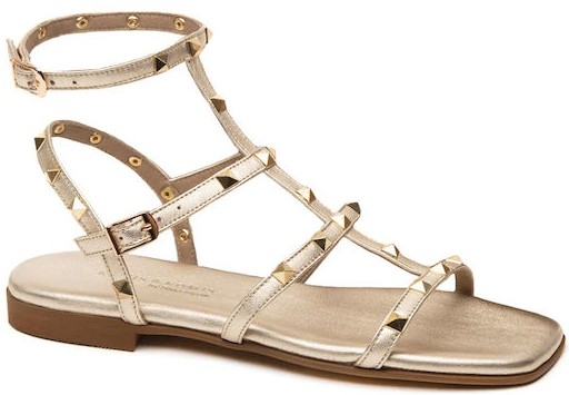 Komis & Komis γυναικεία σανδάλια δερμάτινα με τρουξ Α 224 Platina