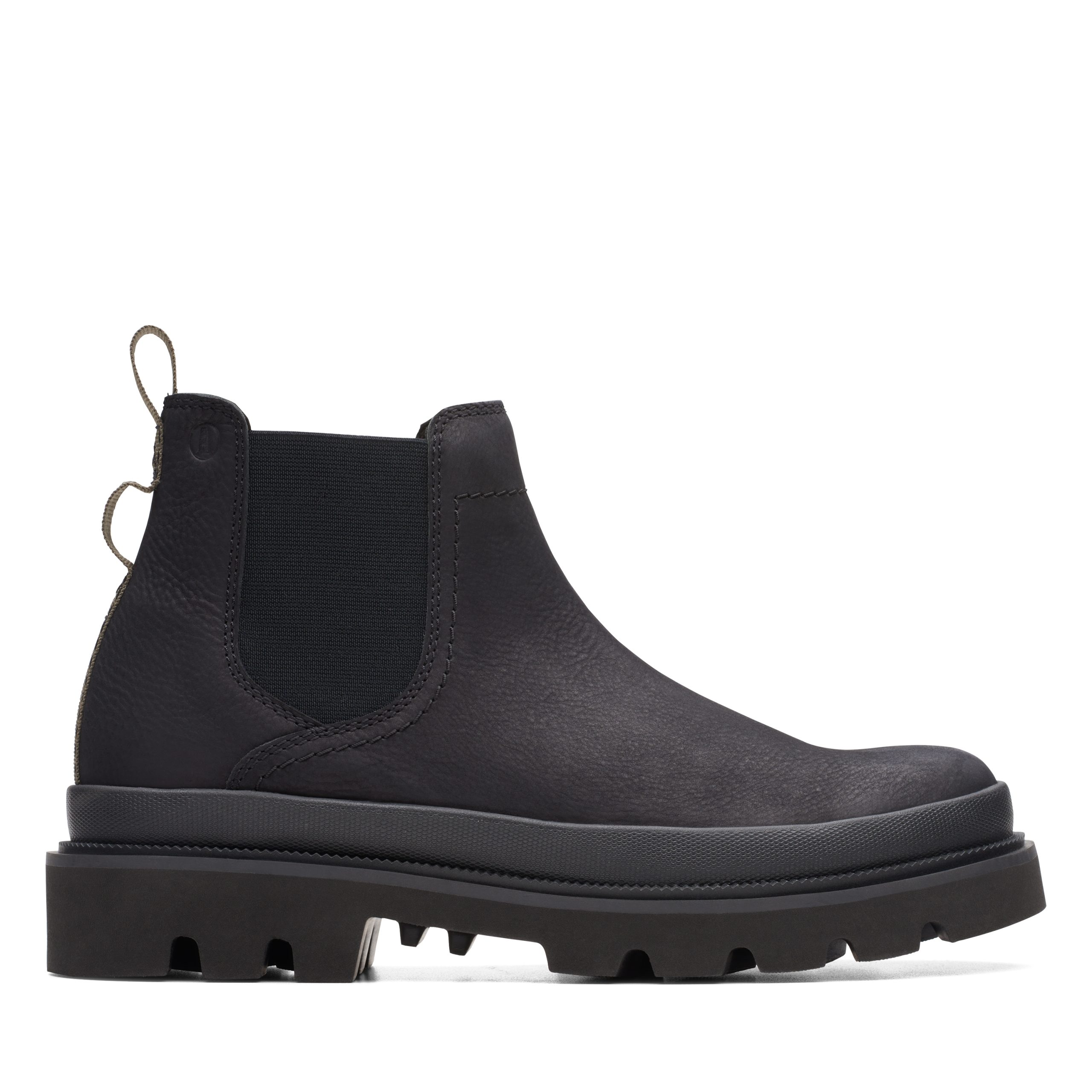 Clarks ανδρικό chelsea boot δέρμα νουμπούκ σε μαύρη απόχρωση 261734187 Badell Top Black - Image 4