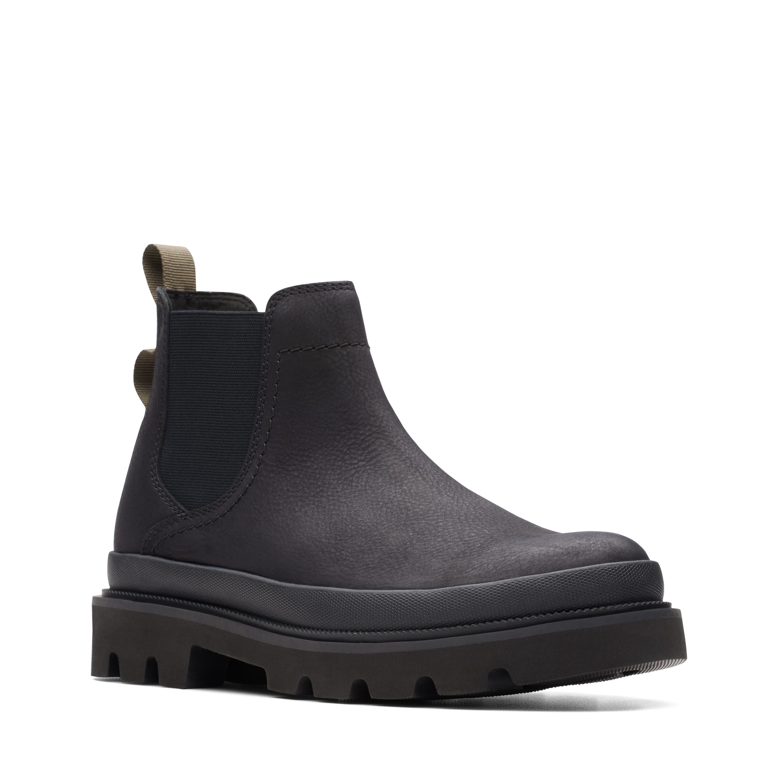 Clarks ανδρικό chelsea boot δέρμα νουμπούκ σε μαύρη απόχρωση 261734187 Badell Top Black - Image 3