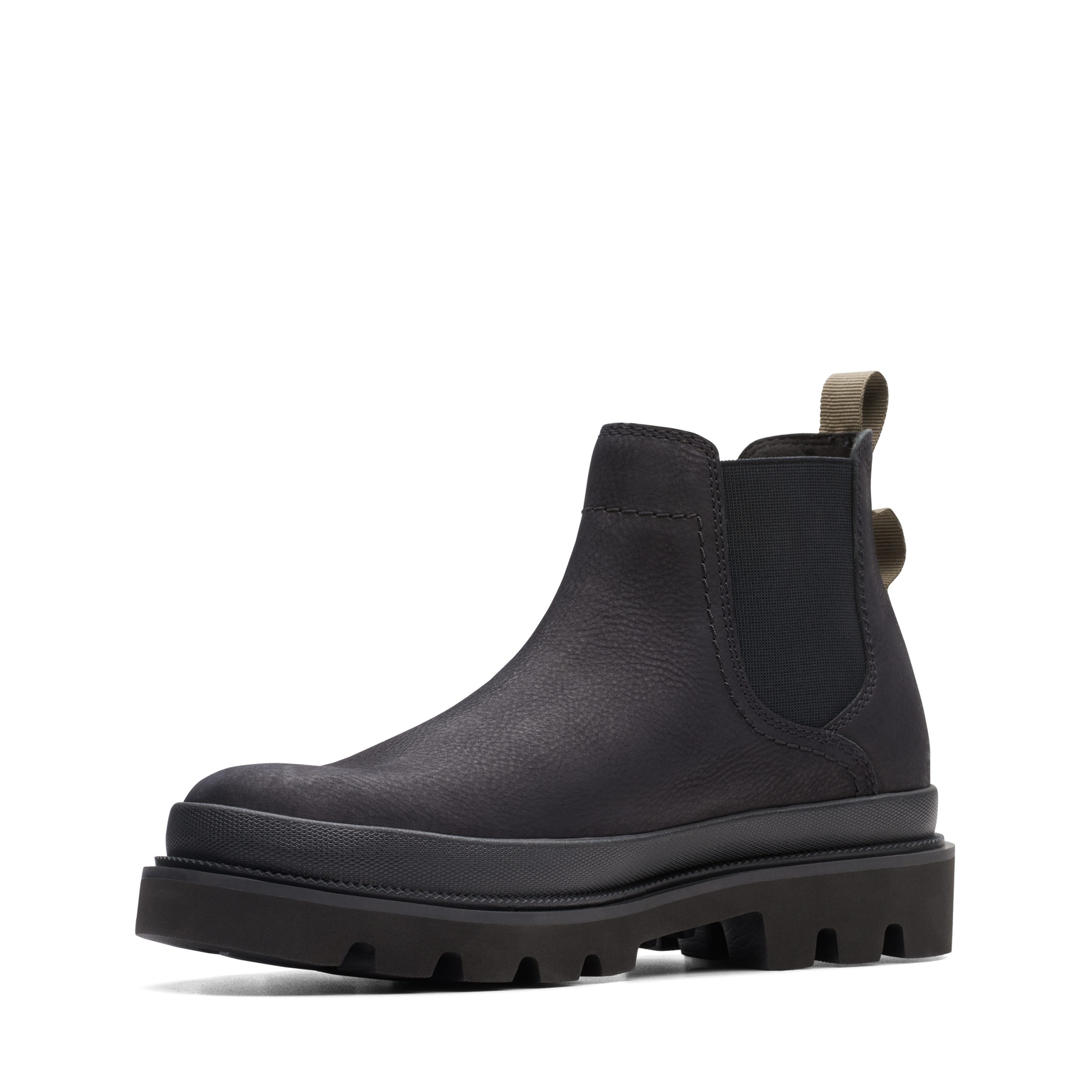 Clarks ανδρικό chelsea boot δέρμα νουμπούκ σε μαύρη απόχρωση 261734187 Badell Top Black - Image 5