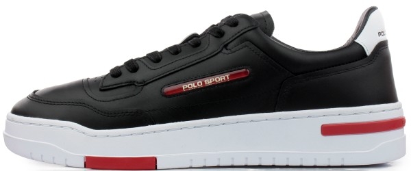Polo Ralph Lauren ανδρικό sneaker δερμάτινο σε μαυρό απόχρωση PS 300-SK-LTL 809931902002 Black