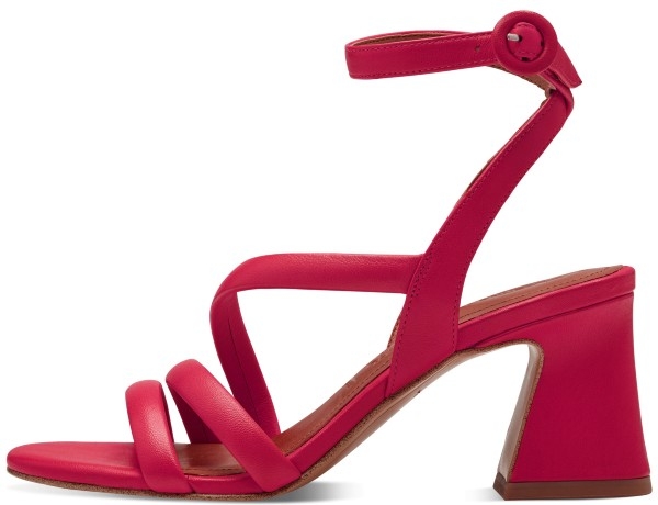 Tamaris γυναικείο πέδιλο με χαμηλό τακούνι δερμάτινο σε φούξια χρώμα 1-28377-42 510 Pink