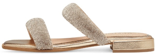 Marco tozzi γυναικεία παντόφλα με στρας νυφική σε χρυσό χρώμα 2-87100-42 940 Gold