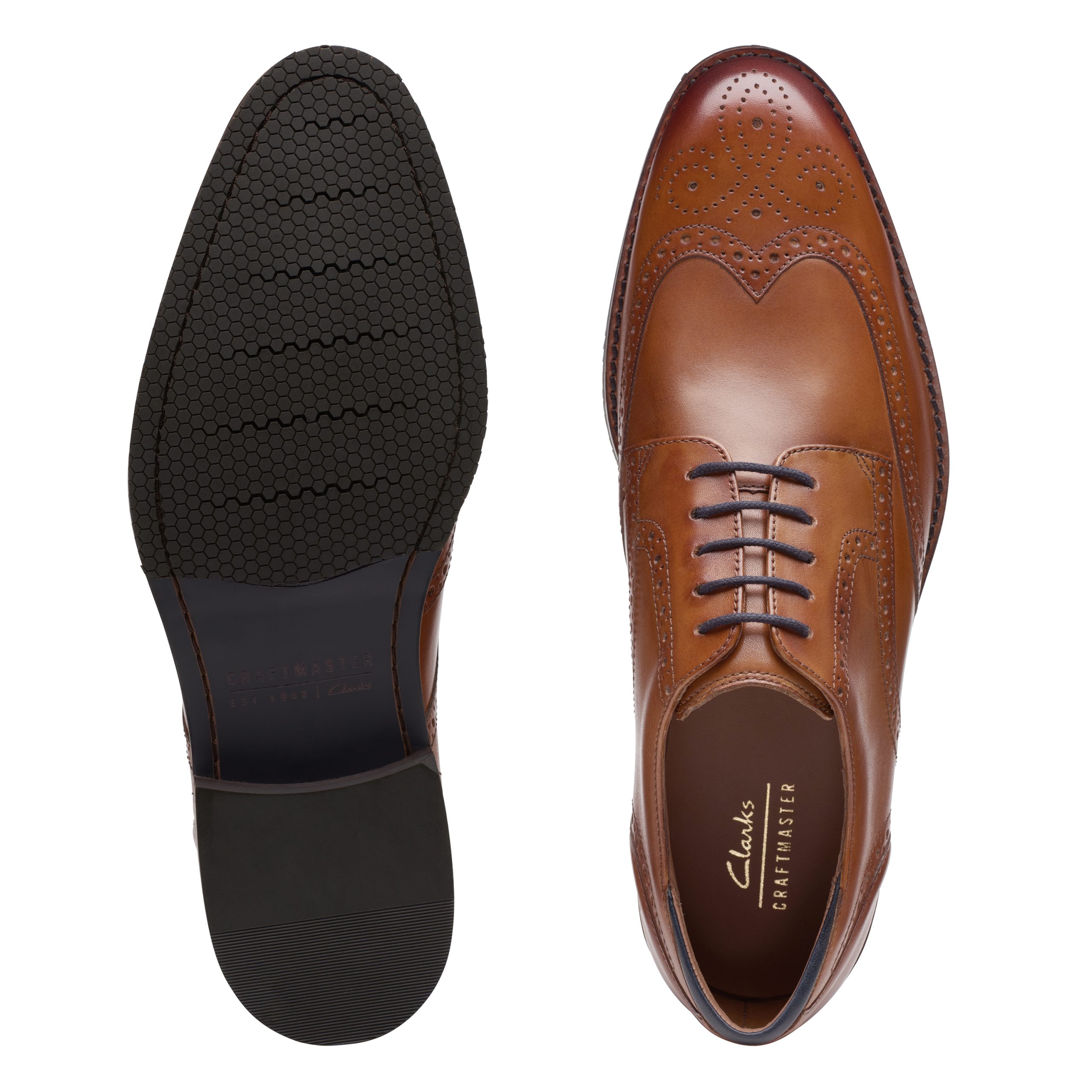 Clarks ανδρικό ανατομικό σκαρπίνι ταμπά/καφέ δέρμα CraftArloLimit Tan Leather 261714537 - Image 8