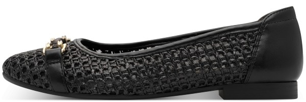 Tamaris γυναικεία μπαλαρίνα σε μαύρο χρώμα διατρητή 1-22138-44-001 Black