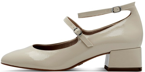 Tamaris γυναικείο γοβάκι σε μπεζ χρώμα με διπλή μπαρέτα 1-22331-44-418 Ivory