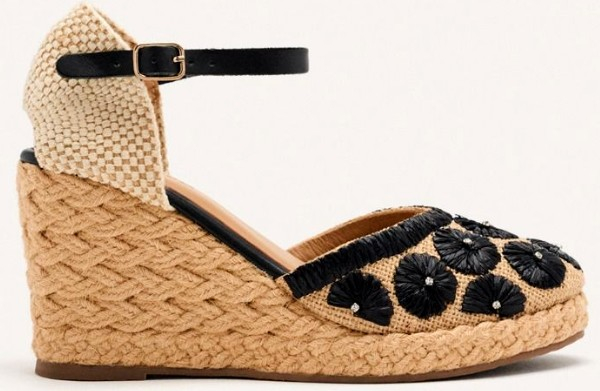 Gioseppo γυναικεία πλατφόρμα σε μπεζ με μαύρο χρώμα espadrijia Bennet 129908-P Black