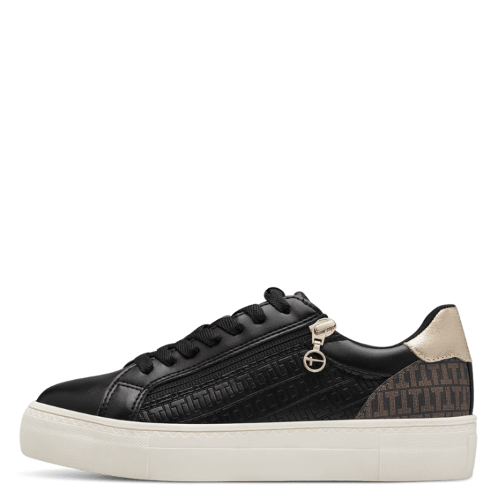 Tamaris γυναικείο sneaker σε μαύρο 1-23313-41-048 BLACK/GOLD