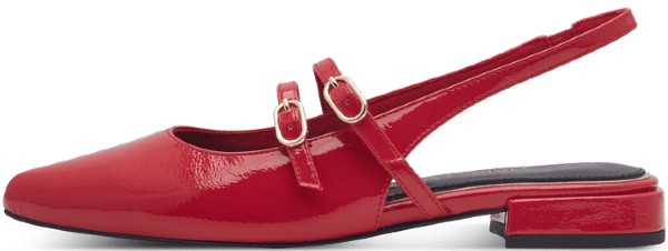 Marco Tozzi γυναικεία mule σε κόκκινο χρώμα με χαμηλό τακούνι 2-29409-44-520 Red patent