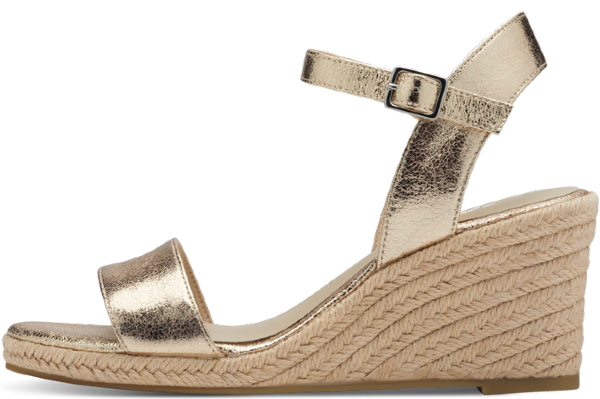 Tamaris γυναικεία πλατφόρμα με ψηλό τακούνι σε χρυσό χρώμα 1-28300-24-933 light Gold