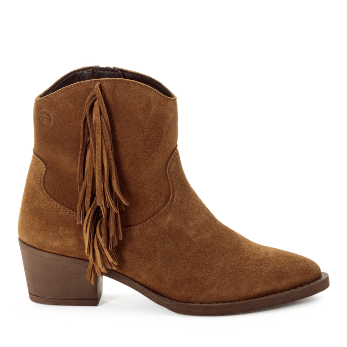 Tamaris γυναικεία μποτάκια suede 1-25705-45-336 TOBACCO