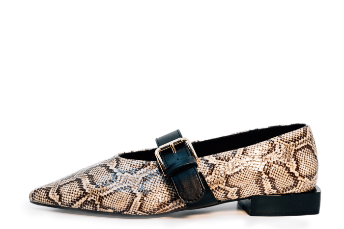 Top 3 γυναικείο Loafer με snake-skin υφή SA758 Serpiente
