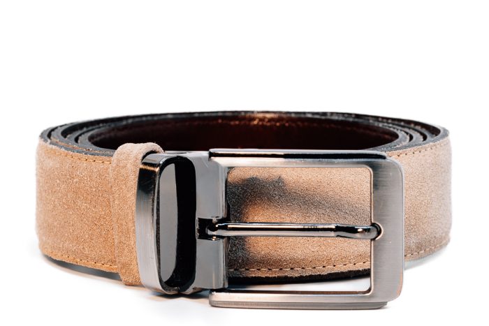 Ανδρική Δερμάτινη Ζώνη μπεζ Suede – 100% Γνήσιο Δέρμα Ελληνικής κατασκευής 1007 Beige