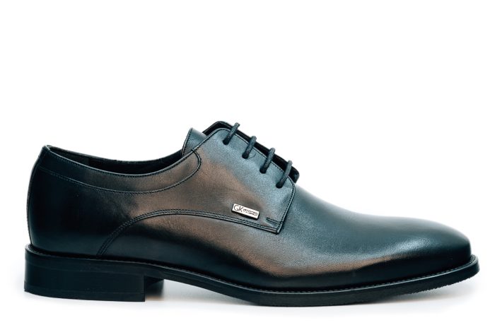 GK uomo Ανδρικό Δερμάτινο Σκαρπίνι Μαύρο 4612 black