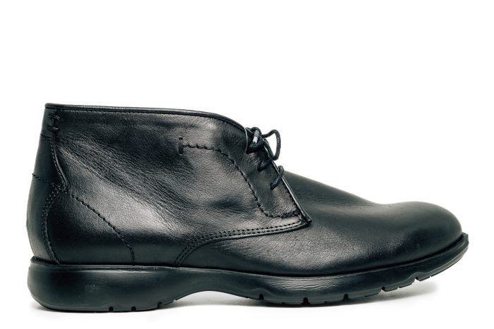 Robinson Ανδρικό Δερμάτινο Ημίμποτο - Black Smooth Leather