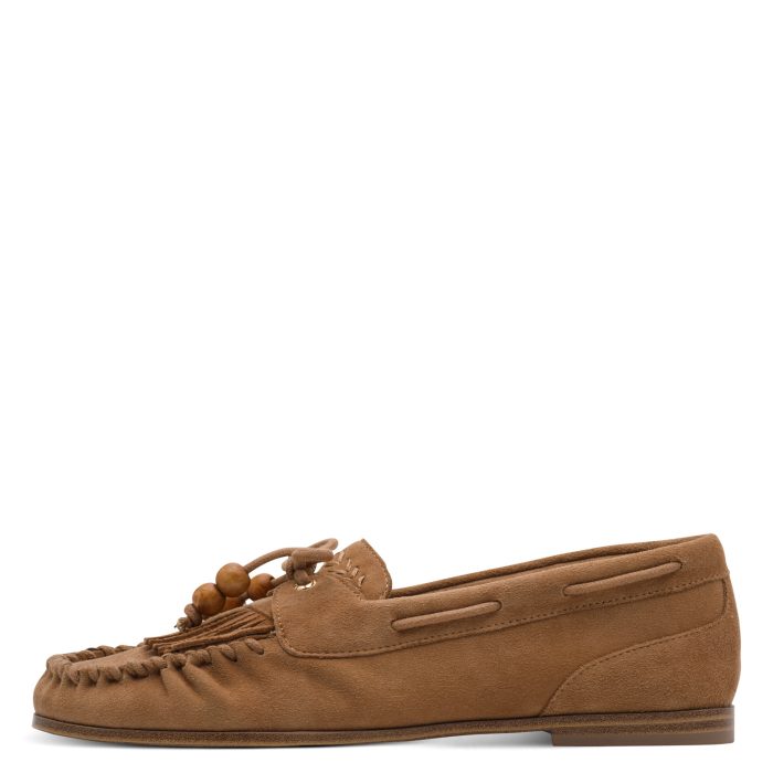 Tamaris Γυναικείο Μοκασίνι Suede με Κρόσσια – Camel (1-23208-46-310)