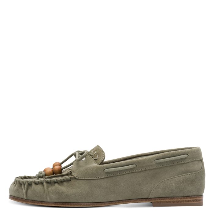 Tamaris Γυναικείο Μοκασίνι Suede με Κρόσσια – Sage (1-23208-46-771)