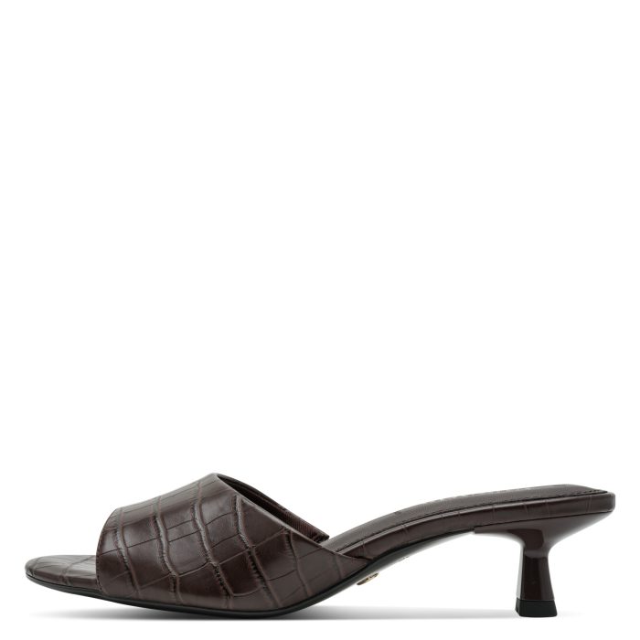 Tamaris Δερμάτινη Γυναικεία Mule Mocca Croco (1-27218-46-396)