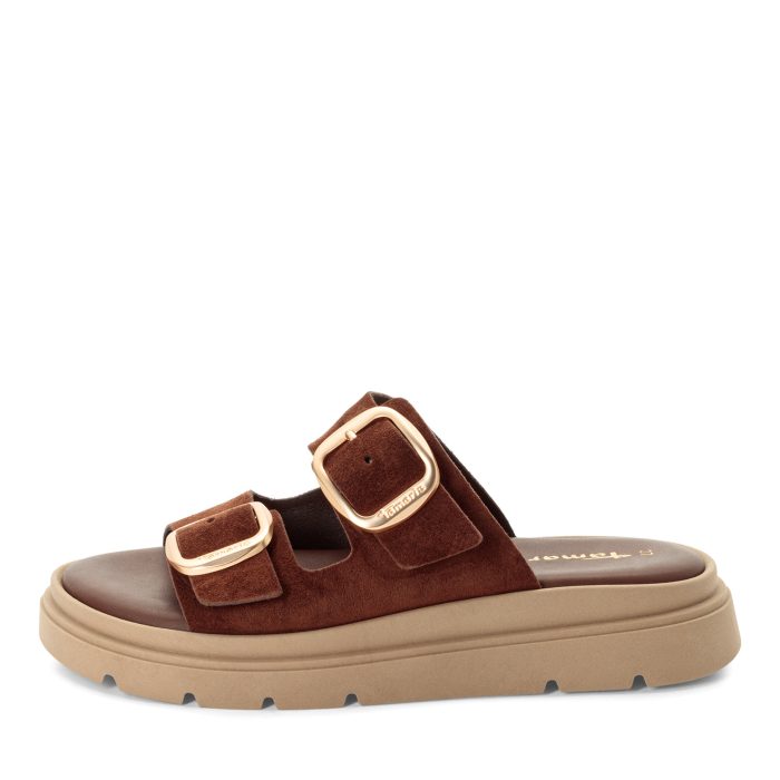 Tamaris Δερμάτινη Γυναικεία Πλατφόρμα Mocca (1-27239-42-304)