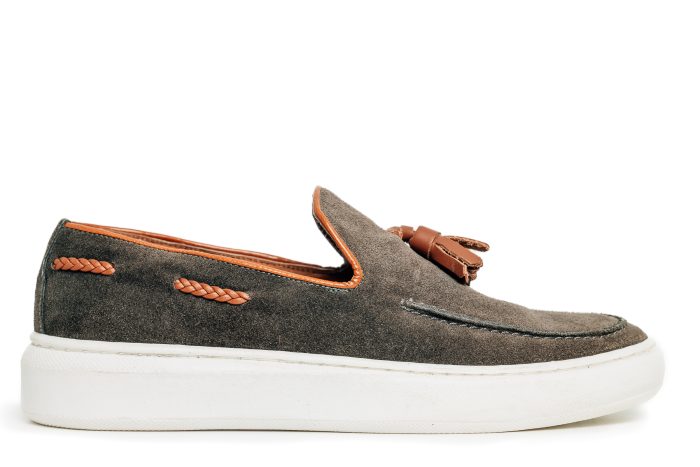 Fentini Ανδρικό Δερμάτινο Slip-On Sneaker Suede – Γκρι (66(3)-2177-CH-556)