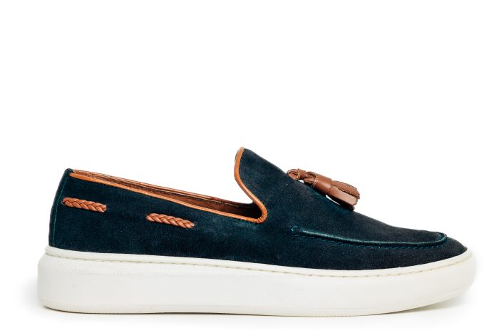 Fentini Ανδρικό Δερμάτινο Slip-On Suede – Μπλε (66(3)-1948-CH-563)