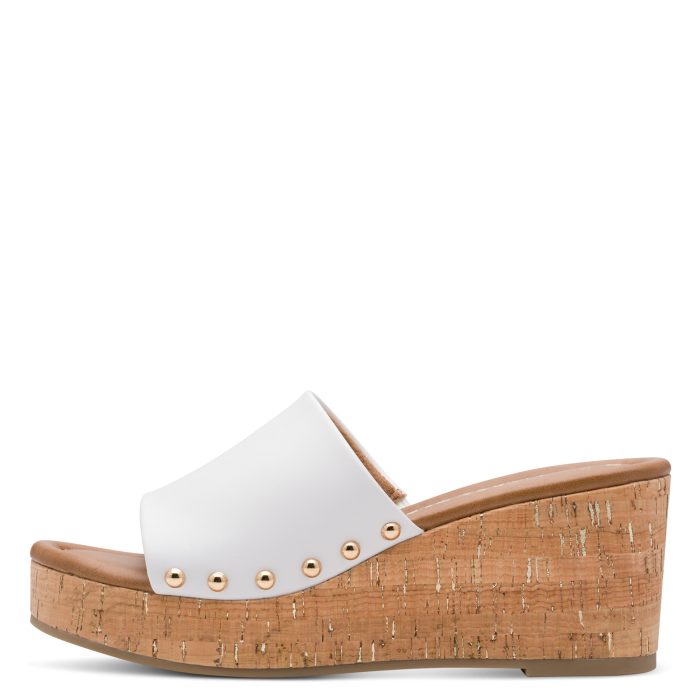 Marco Tozzi Δερμάτινη Γυναικεία Πλατφόρμα White (2-27208-46-100)