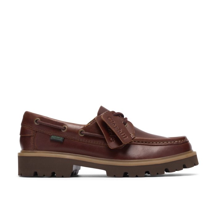 Clarks Δερμάτινο Γυναικείο Boat Shoe Cleyhill Dark Brown (26187287)