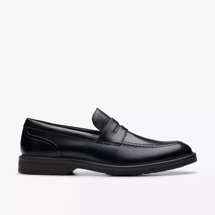 Clarks ανδρικό σκαρπίνι σε μαύρο χρώμα Aldwin Step Black Leather 261784297