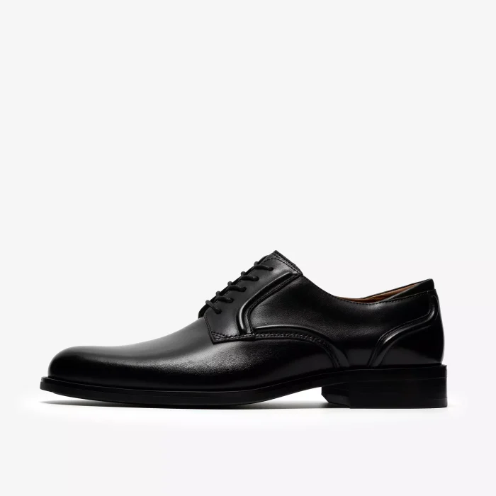 Clarks ανδρικό σκαρπίνι σε μαύρο χρώμα δερμάτινο CraftRemi Lace Black Leather 261863877
