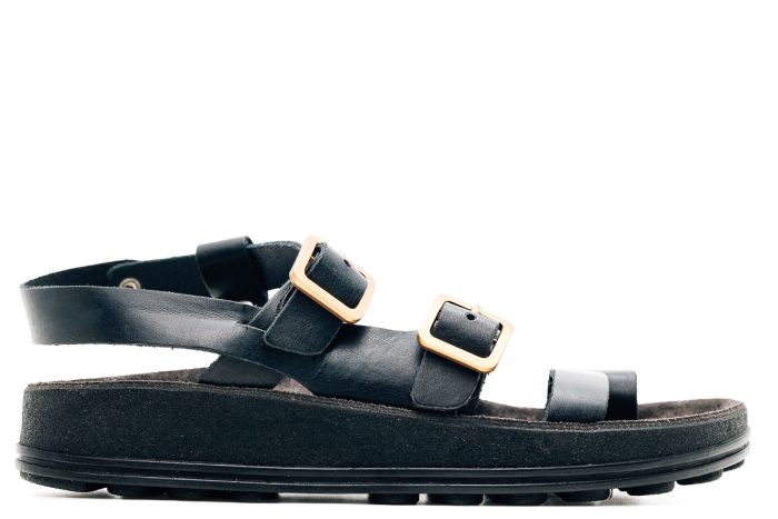 Fantasy Sandals Δερμάτινο Γυναικείο Σανδάλι Estrella Black (S350)