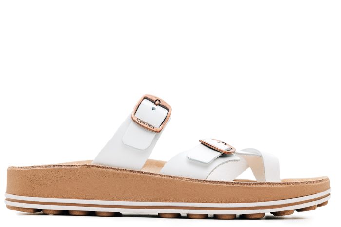 Fantasy Sandals Δερμάτινο Γυναικείο Σανδάλι Cayerina White (S346)