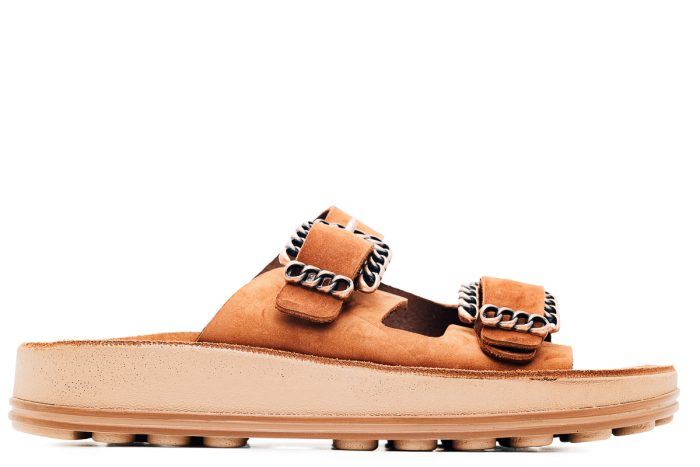 Fantasy Sandals Δερμάτινη Γυναικέα Παντόφλα Madona Cacao (S363)