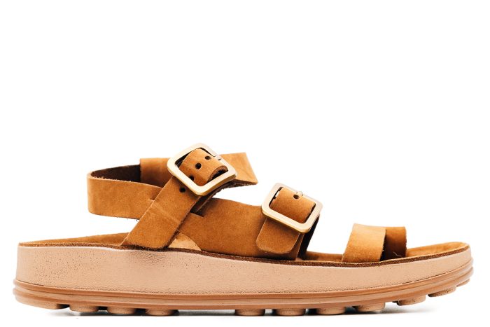 Fantasy Sandals Δερμάτινο Γυναικείο Σανδάλι Estrella Mochaccino (S350)