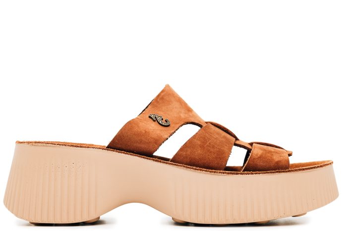 Fantasy Sandals Δερμάτινη Γυναικεία Παντόφλα Valerie Cacao (S2110)