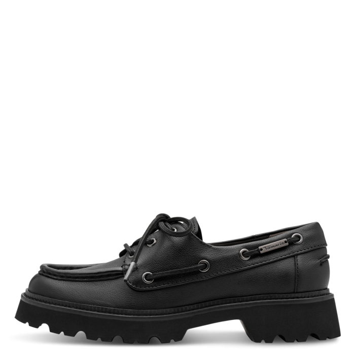 Tamaris Δερμάτινο Γυναικείο Μοκασίνι Black Leather (1-23752-47-003)