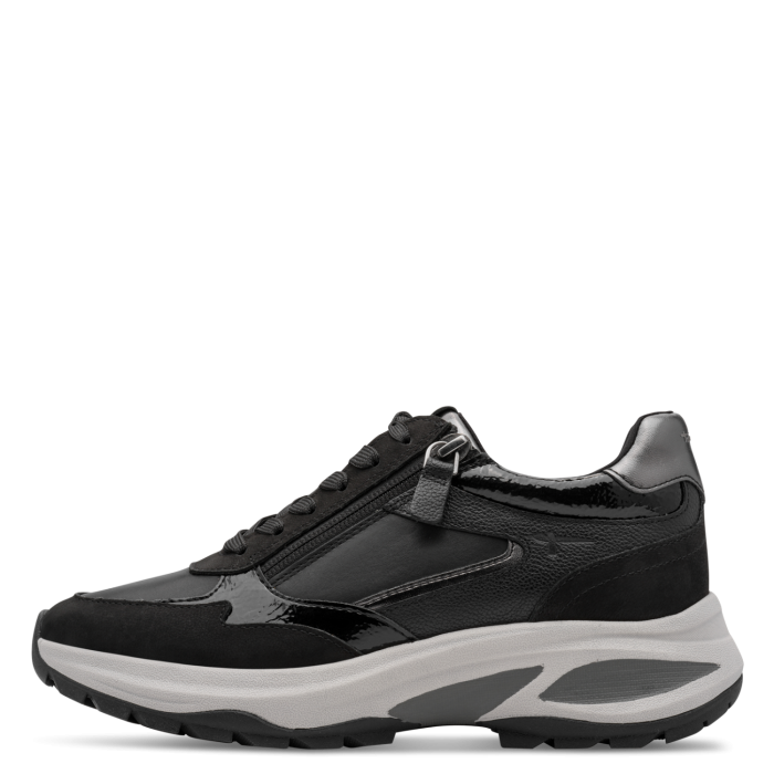 Tamaris Δερμάτινο Γυναικείο Sneaker Black Comb (1-23753-47-098)