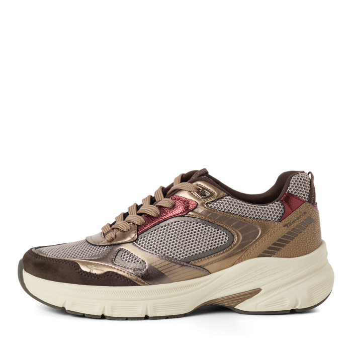 Tamaris Δερμάτινο Γυναικείο Sneaker Bronce Comb (1-23799-47-988)