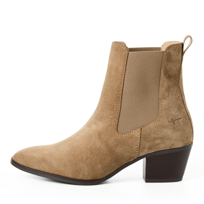 Tamaris Δερμάτινη Γυναικεία Μπότα Beige (1-25014-47-400)