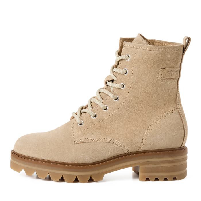 Tamaris Δερμάτινη Γυναικεία Μπότα Beige (1-25202-47-400)