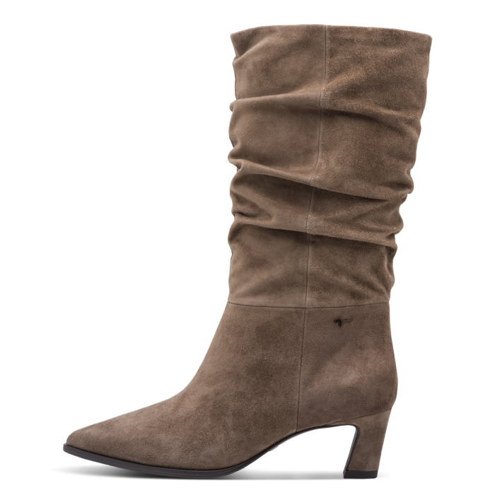 Tamaris Δερμάτινη Γυναικεία Μπότα Taupe (1-25308-47-341)