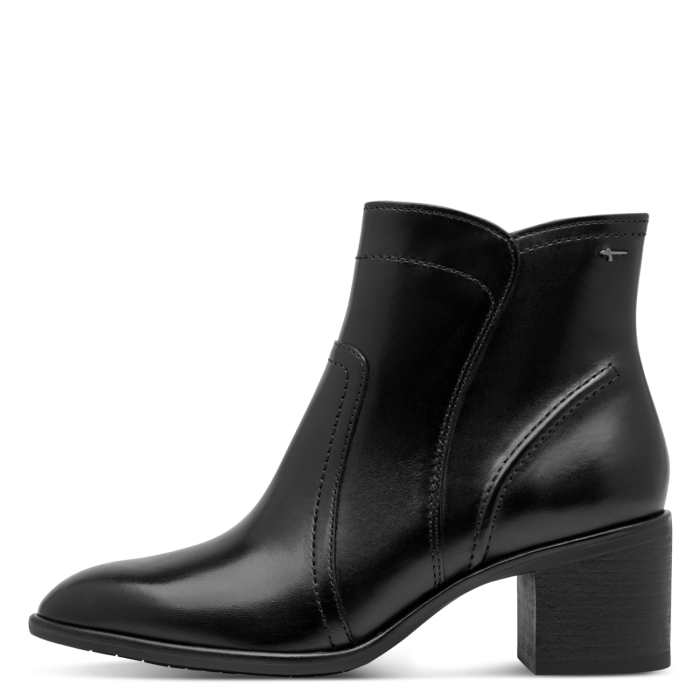 Tamaris Δερμάτινη Γυναικεία Μπότα Black Leather (1-25313-47-003)