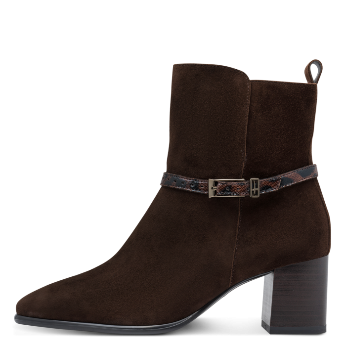 Tamaris Δερμάτινο Γυναικείο Μποτάκι Mocca Suede (1-25329-47-347)